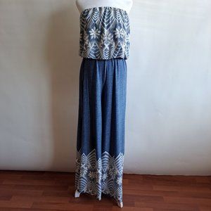 Lu Bella Women's Blue Jumpsuit Romper Size L